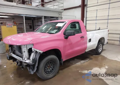 2021 Chevrolet Silverado 1500 2Wd Long Bed Wt из США, поврежденный, VIN 3GCNWAEFXMG396124